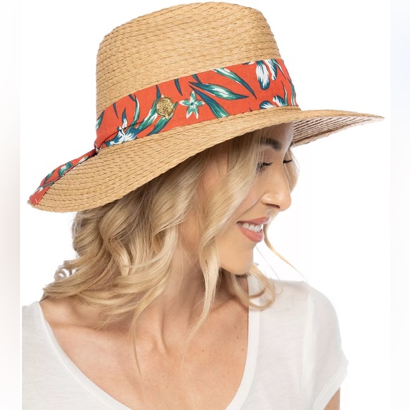 Vince Camuto Women’s Tie Band Paper Panama Summer Hat NWOT